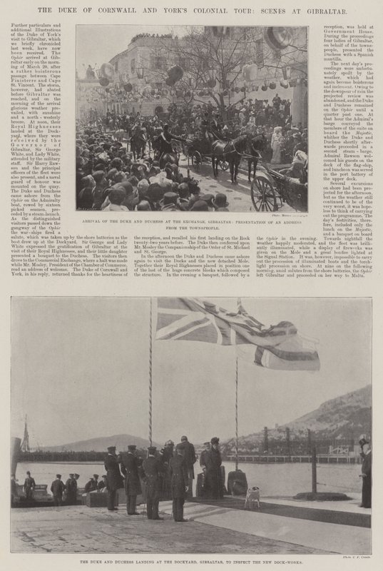 The Duke of Cornwall and Yorks Colonial Tour, Scenes at Gibraltar by English Photographer