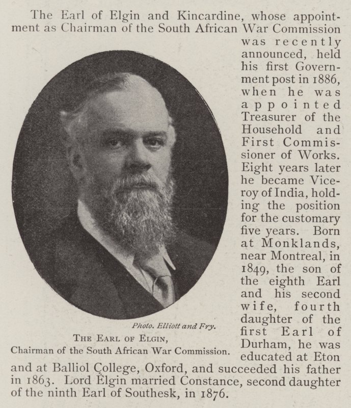 The Earl of Elgin, Chairman of the South African War Commission by English Photographer