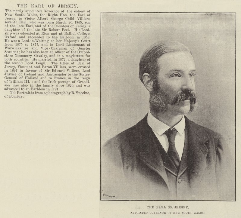 The Earl of Jersey, Appointed Governor of New South Wales by English Photographer