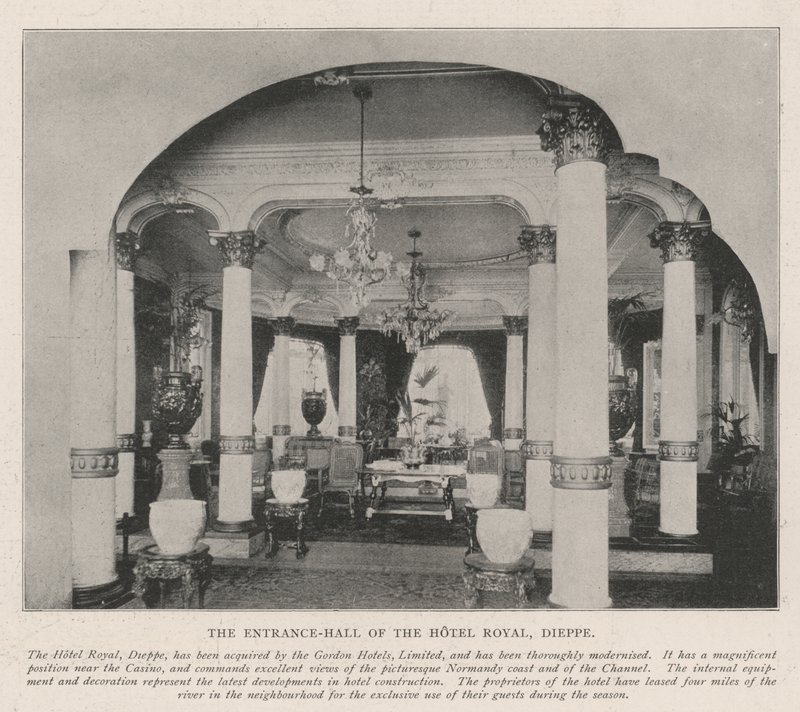 The Entrance-Hall of the Hotel Royal, Dieppe by English Photographer