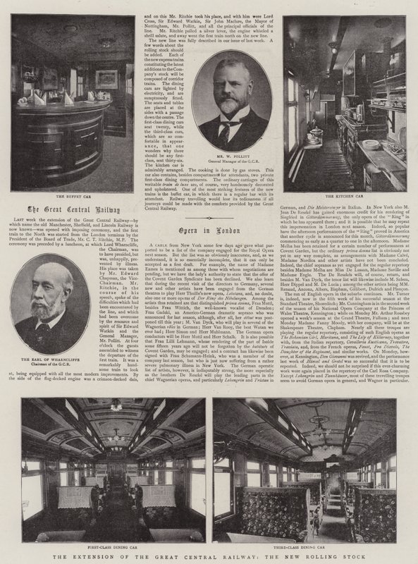 The Extension of the Great Central Railway, the New Rolling Stock by English Photographer