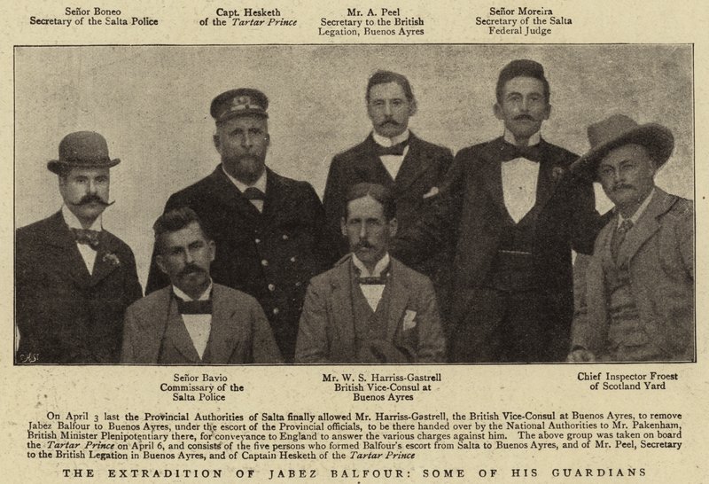 The Extradition of Jabez Balfour, Some of his Guardians by English Photographer