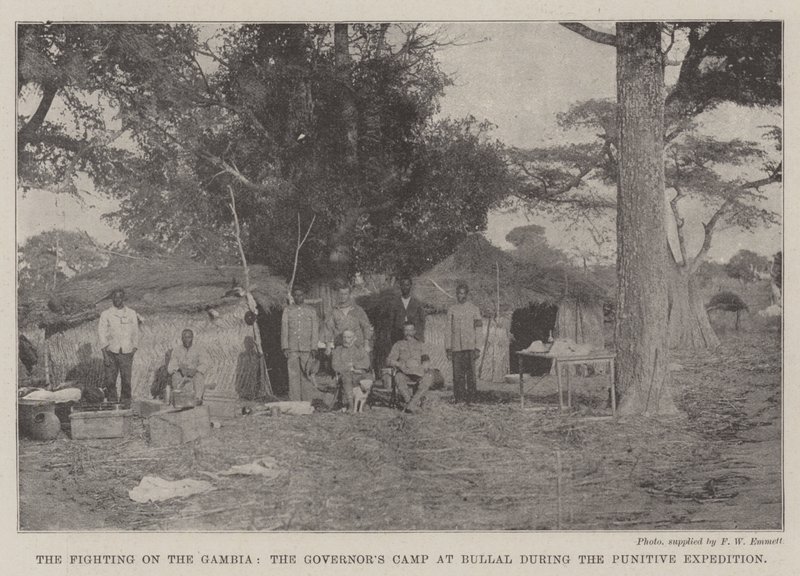 The Fighting on the Gambia, the Governors Camp at Bullal during the Punitive Expedition by English Photographer