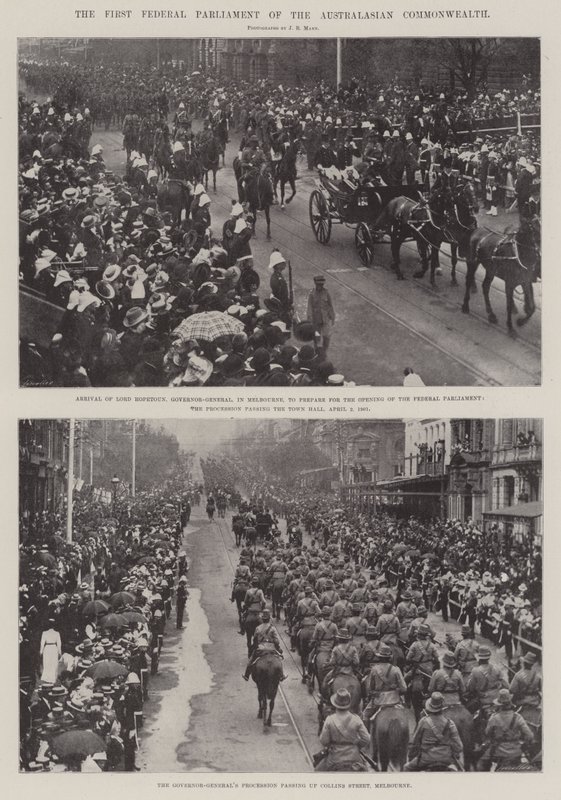 The First Federal Parliament of the Australasian Commonwealth by English Photographer