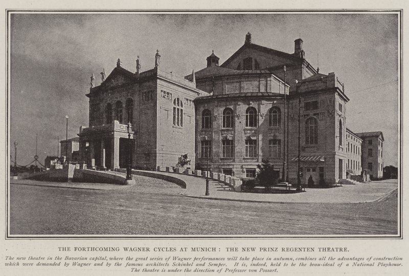 The Forthcoming Wagner Cycles at Munich, the New Prinz Regenten Theatre by English Photographer