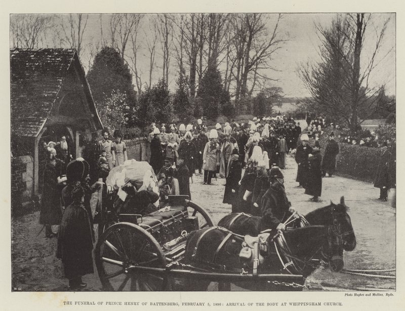 The Funeral of Prince Henry of Battenberg, 5 February 1896, Arrival of the Body at Whippingham Church by English Photographer