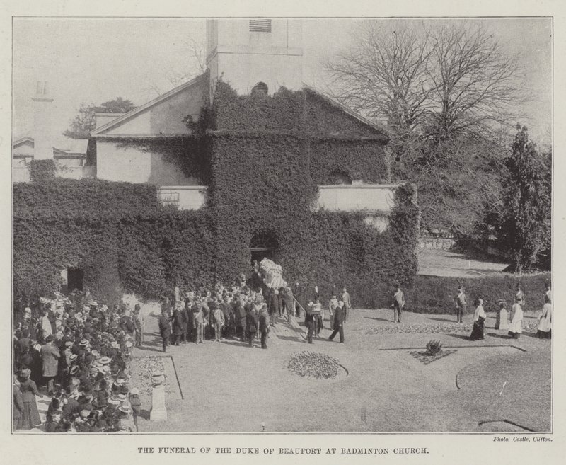 The Funeral of the Duke of Beaufort at Badminton Church by English Photographer