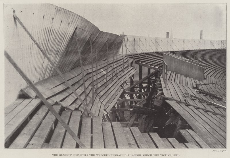 The Glasgow Disaster, the Wrecked Terracing Through Which the Victims Fell by English Photographer