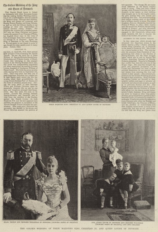 The Golden Wedding of Their Majesties King Christian IX and Queen Louise of Denmark by English Photographer