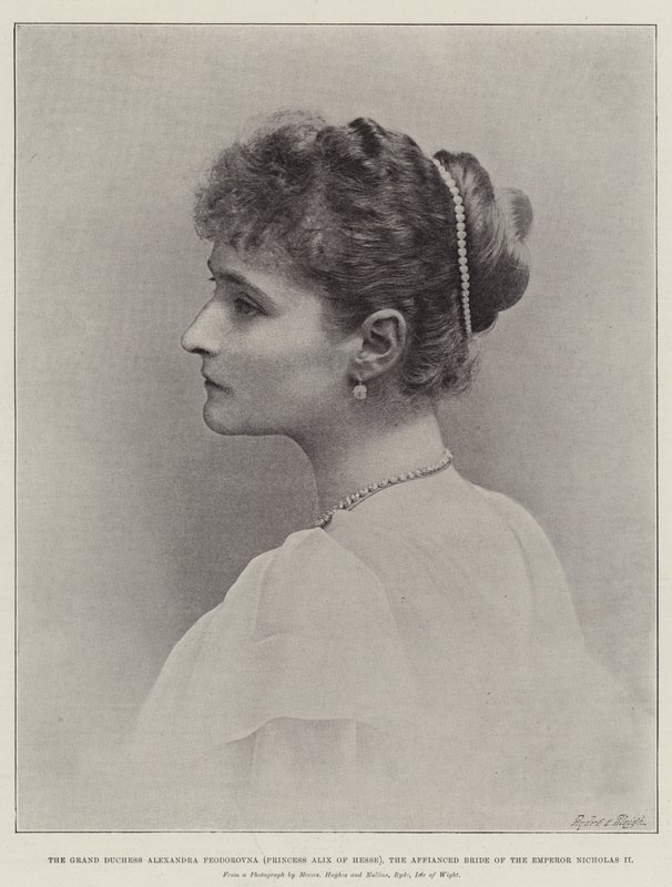 The Grand Duchess Alexandra Feodorovna (Princess Alix of Hesse), the Affianced Bride of the Emperor Nicholas II by English Photographer