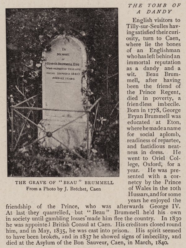 The Grave of Beau Brummell by English Photographer