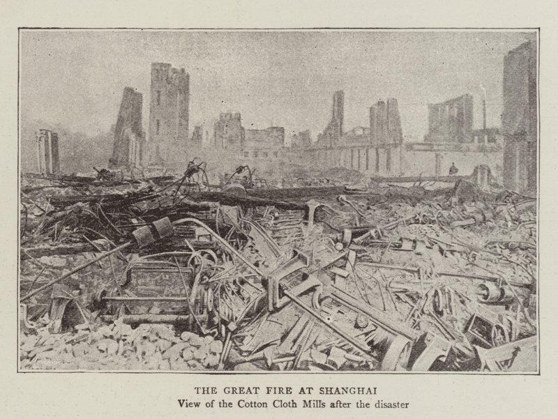 The Great Fire at Shanghai by English Photographer