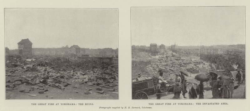 The Great Fire at Yokohama by English Photographer