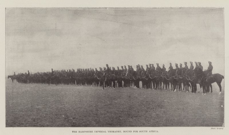 The Hampshire Imperial Yeomanry, bound for South Africa by English Photographer