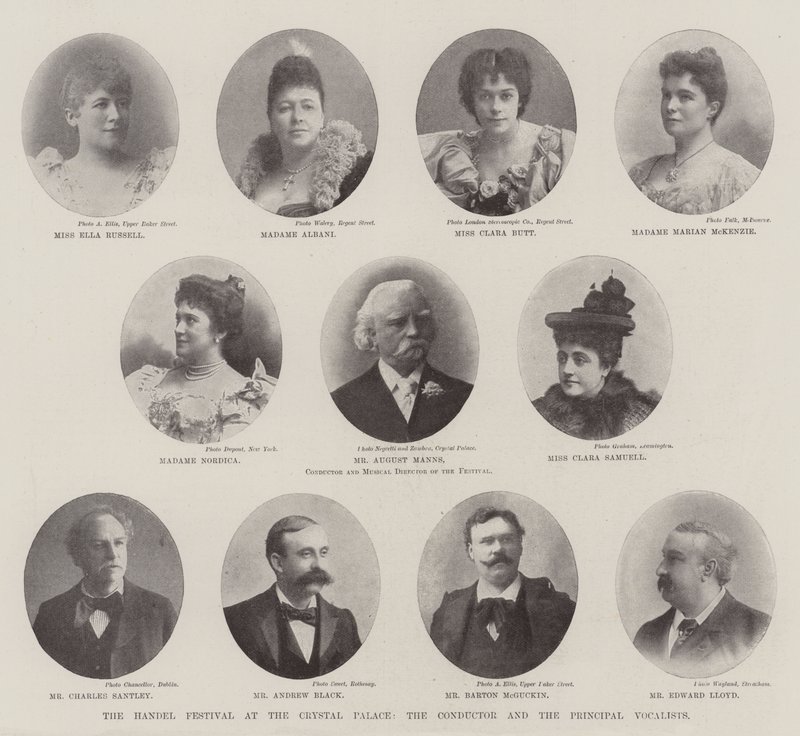 The Handel Festival at the Crystal Palace, the Conductor and the Principal Vocalists by English Photographer