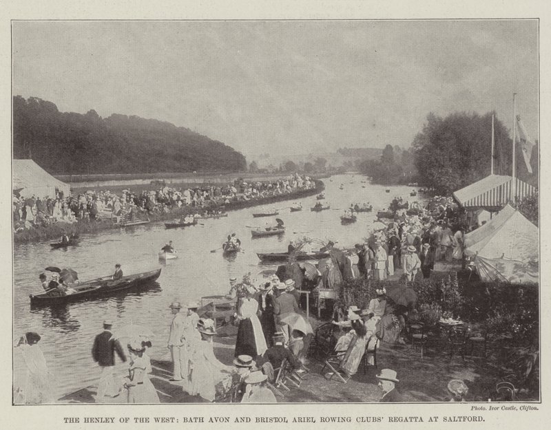 The Henley of the West, Bath Avon and Bristol Ariel Rowing Clubs Regatta at Saltford by English Photographer