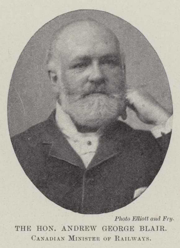 The Honourable Andrew George Blair, Canadian Minister of Railways by English Photographer