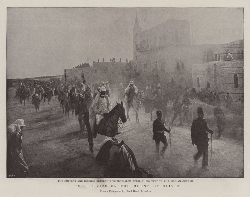 The Kaiser in the Holy Land, the Service on the Mount of Olives by English Photographer