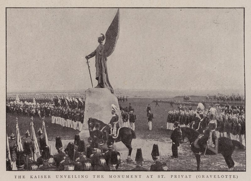 The Kaiser unveiling the Monument at St Privat, Gravelotte by English Photographer