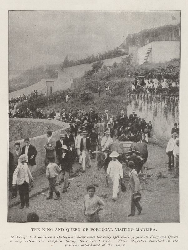 The King and Queen of Portugal visiting Madeira by English Photographer