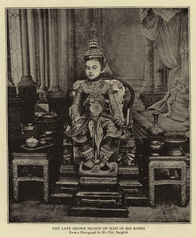 The Late Crown Prince of Siam in His Robes by English Photographer