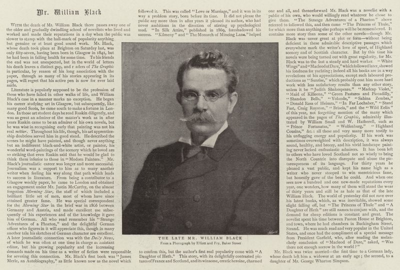 The Late Mr William Black by English Photographer