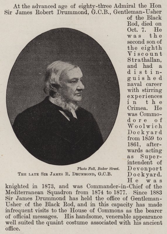 The Late Sir James R Drummond by English Photographer