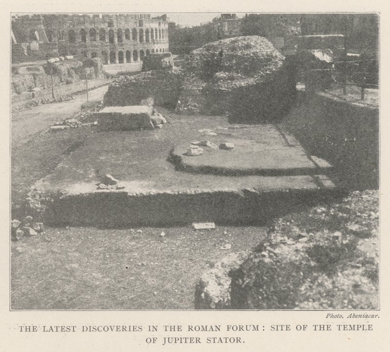 The Latest Discoveries in the Roman Forum, Site of the Temple of Jupiter Stator by English Photographer