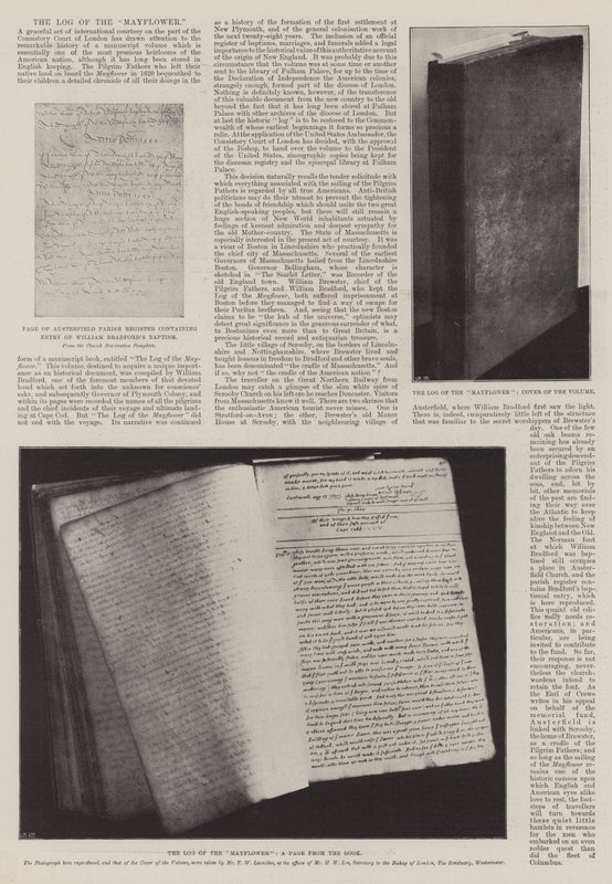 The Log of the Mayflower by English Photographer