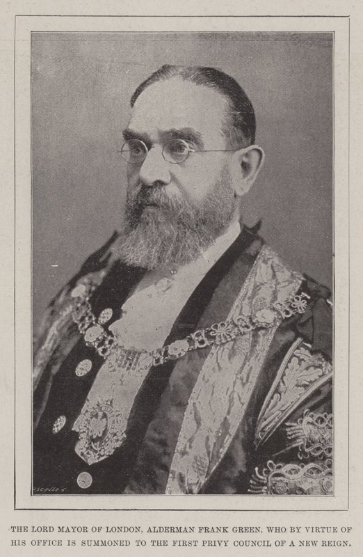 The Lord Mayor of London, Alderman Frank Green, who by Virtue of his Office is summoned to the First Privy Council of a New Reign by English Photographer