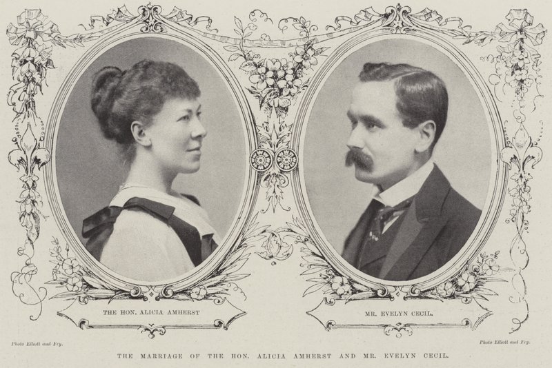 The Marriage of the Honourable Alicia Amherst and Mr Evelyn Cecil by English Photographer
