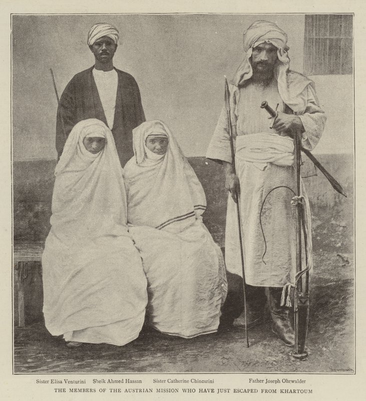The Members of the Austrian Mission who have just escaped from Khartoum by English Photographer