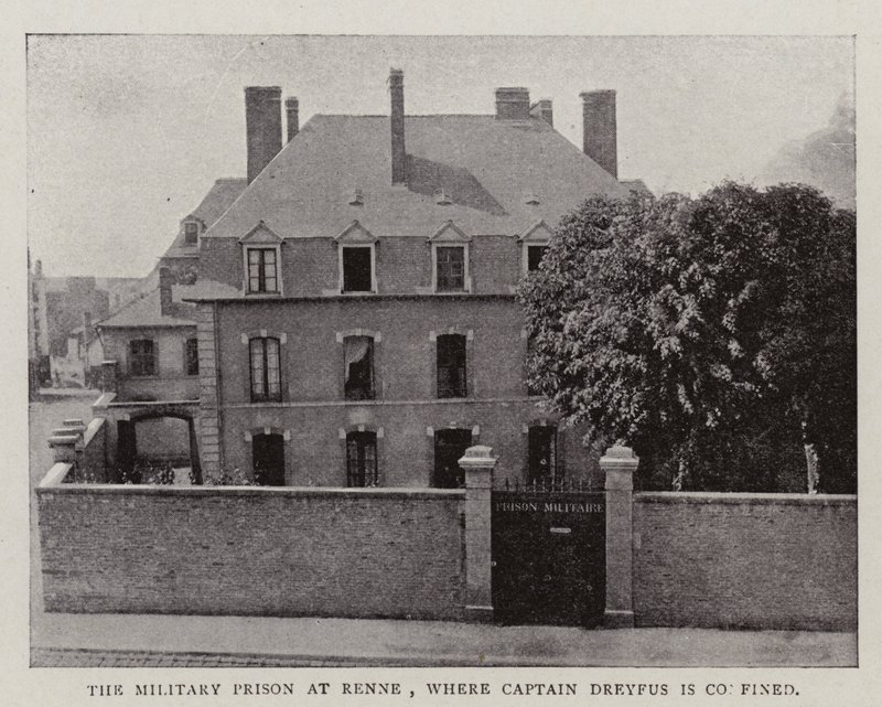 The Military Prison at Renne, where Captain Dreyfus is confined by English Photographer
