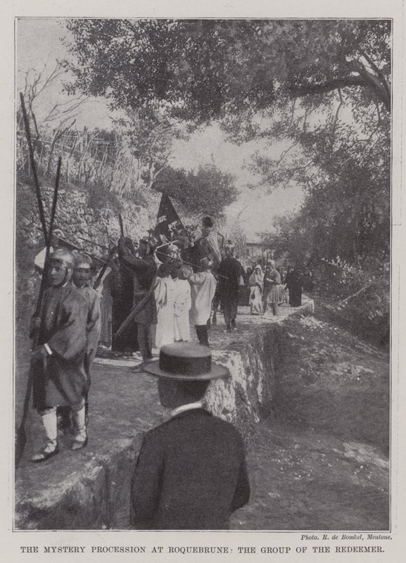 The Mystery Procession at Roquebrune, the Group of the Redeemer by English Photographer
