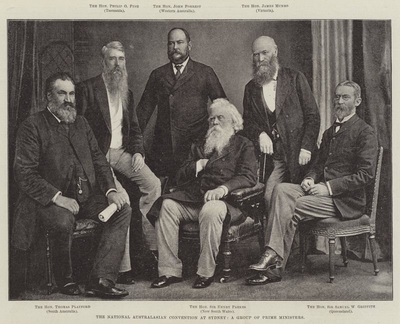 The National Australasian Convention at Sydney, a Group of Prime Ministers by English Photographer