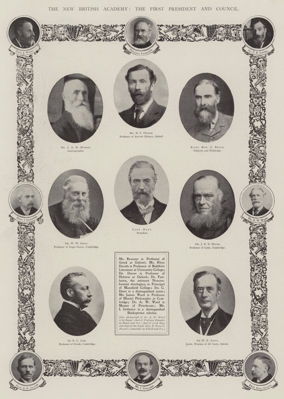 The New British Academy, the First President and Council by English Photographer
