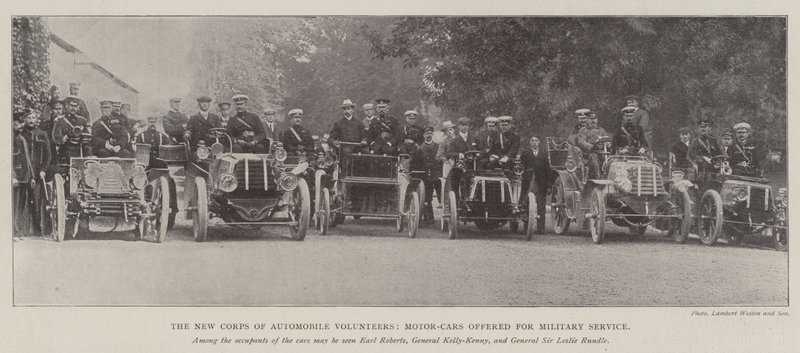 The New Corps of Automobile Volunteers, Motor-Cars offered for Military Service by English Photographer