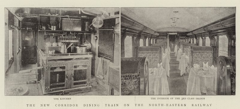 The New Corridor Dining Train on the North-Eastern Railway by English Photographer