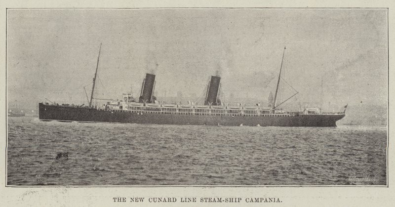 The New Cunard Line Steam-Ship Campania by English Photographer