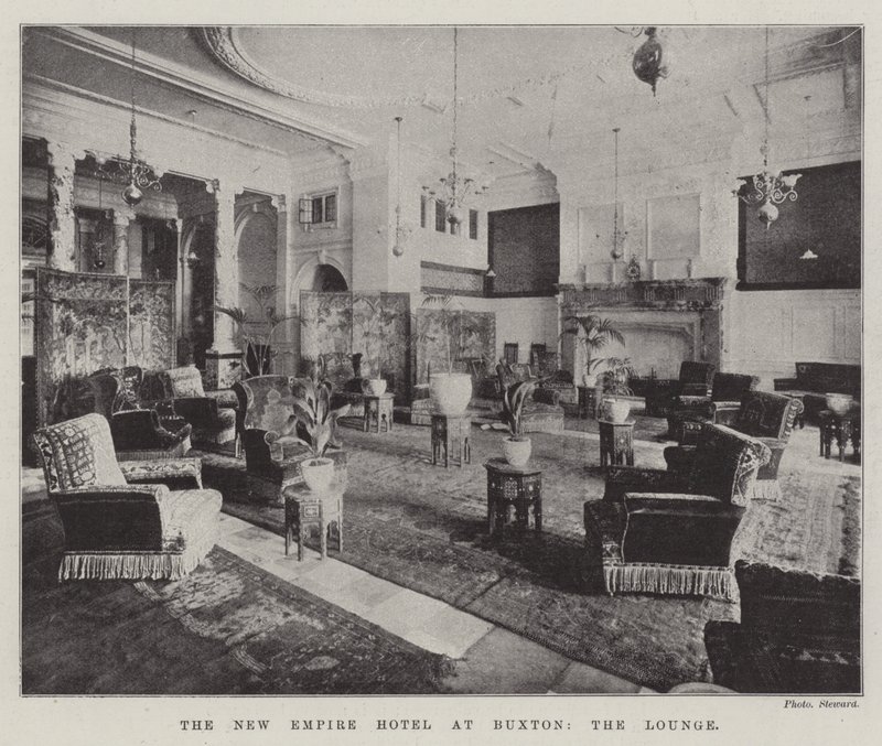 The New Empire Hotel at Buxton, the Lounge by English Photographer
