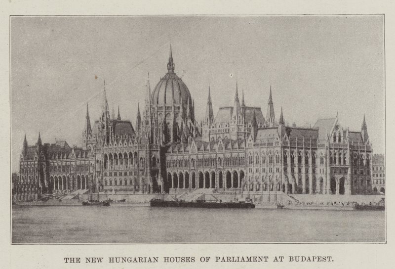 The New Hungarian Houses of Parliament at Budapest by English Photographer