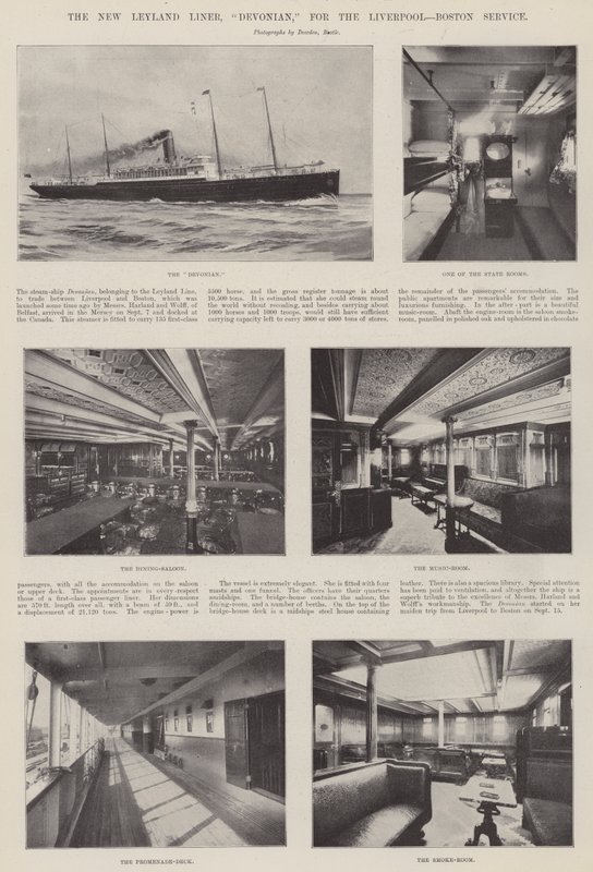 The New Leyland Liner, Devonian, for the Liverpool, Boston Service by English Photographer
