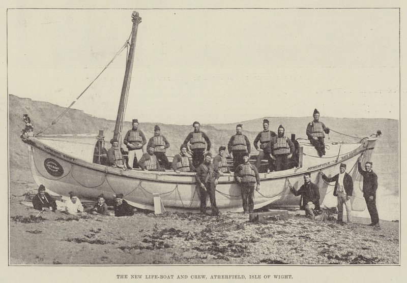 The New Life-Boat and Crew, Atherfield, Isle of Wight by English Photographer