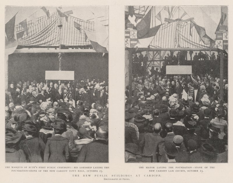 The New Public Buildings at Cardiff by English Photographer