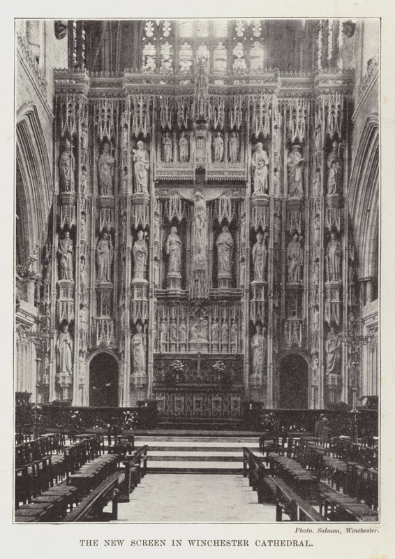 The New Screen in Winchester Cathedral by English Photographer