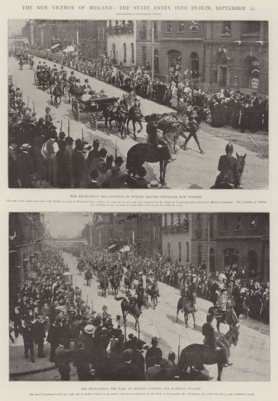 The New Viceroy of Ireland, the State Entry into Dublin, 25 September by English Photographer
