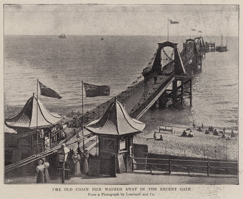 The Old Chain Pier washed away in the Recent Gale by English Photographer