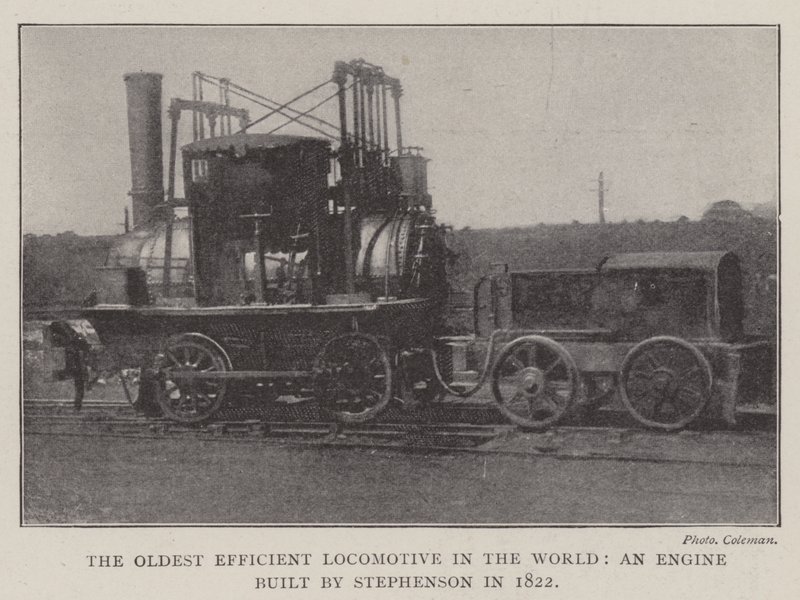 The Oldest Efficient Locomotive in the World, an Engine built by Stephenson in 1822 by English Photographer