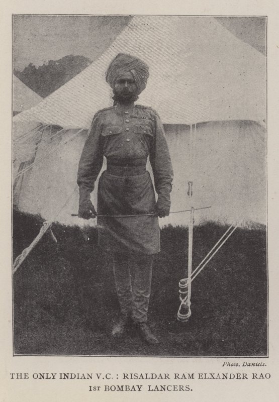The Only Indian VC, Risaldar Ram Elxander Rao, 1st Bombay Lancers by English Photographer
