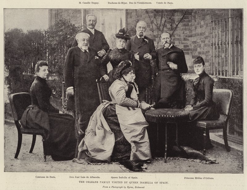 The Orleans Family Visited by Queen Isabella of Spain by English Photographer
